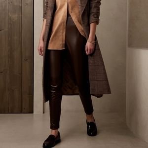 Banana republic xxl brown faux leather leggings